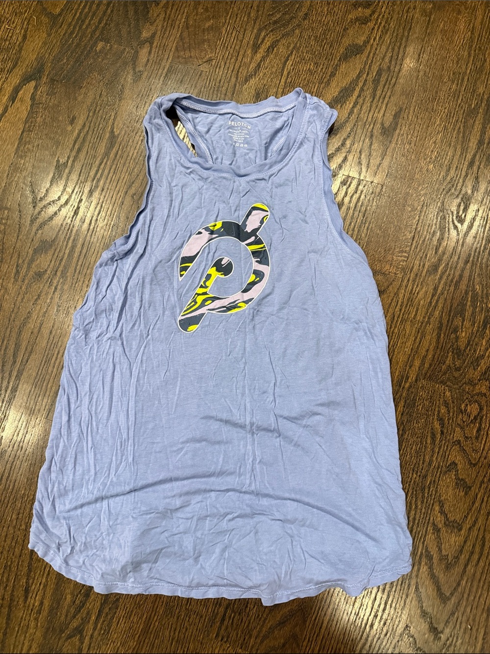 Peloton Lavender Racerback Tank with Camo Logo large
